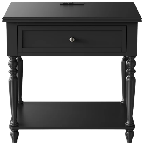 Solid Wood Nightstand With Drawer and Power Outlet Wayfair