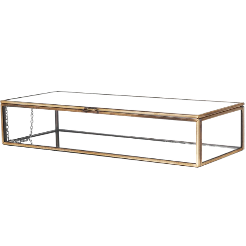 Brass & Metal Jewelry Glass box Wayfair