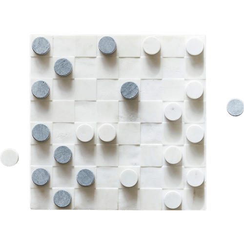 Handcrafted Marble Checkers Set Pottery BArn