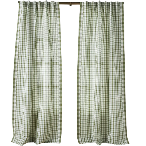 Anthropologie (US) Cotton Linen Gingham Curtain