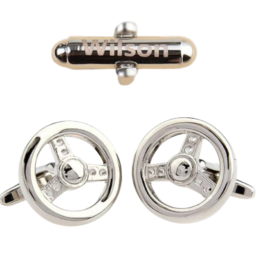 Steering wheel cufflinks Etsy