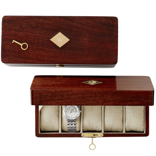 Personalized Wood Watch Box Mark & Graham