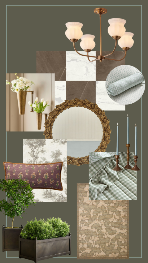 Elegant chandelier and textured fabrics for a warm living space.