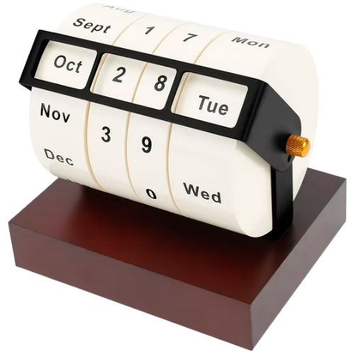 Threns Rotary Perpetual Desk Calendar