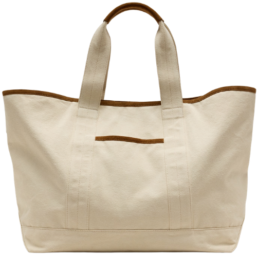 Canvas & Suede Weekend Tote | Banana Republic
