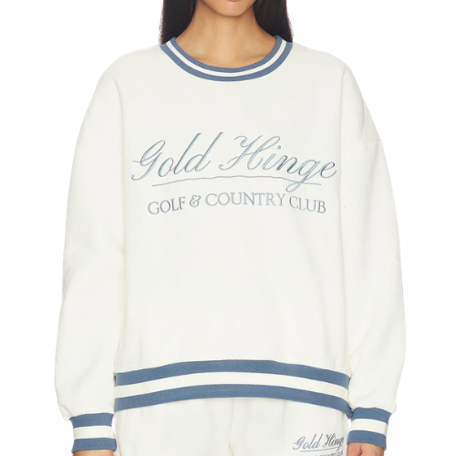 Gold Hinge Country Club Sweatshirt in Cream Revolve