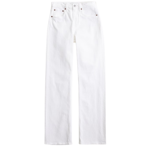 High Rise 90s Relaxed Jean White Abercrombie & Fitch