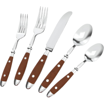 Wood Grain Bakelite Silverware Set Amazon