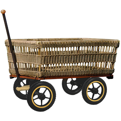 European Wicker Basket Garden Wagon Weston Table