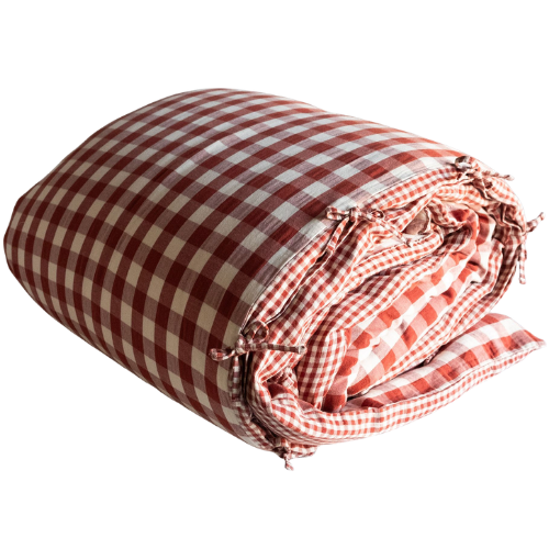GreenRow Reversible Gingham Duvet Cover and Shams