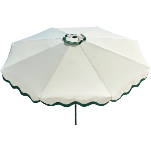 Arlmont & Co. 10 Ft Patio Umbrella, Scalloped Outdoor Table Market Wayfair