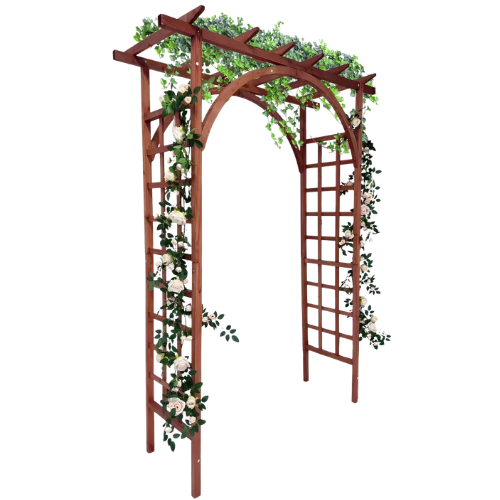 7 Ft Wooden Garden Arbor Trellis wayfair