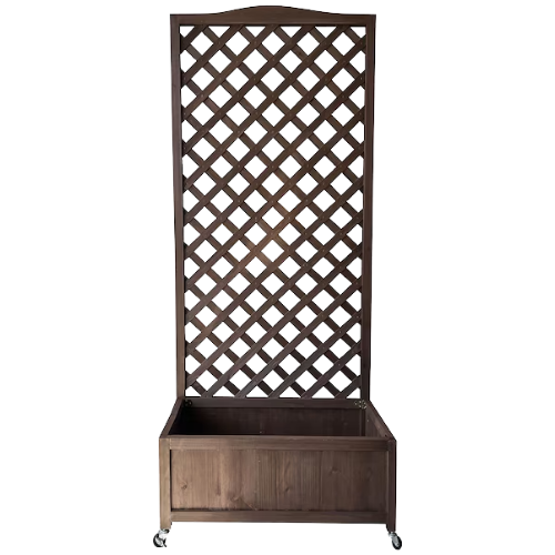 Walnut Brown Cedar Garden Trellis For Climbing Plants Lowe's
