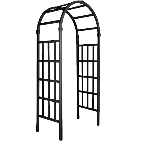 Outopee PVC Arbor 3.3-ft W x 7.2-ft H Arched Black PVC Garden Arbor Lowe's