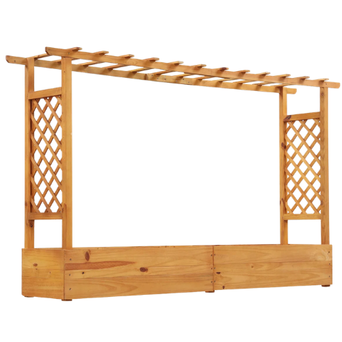 Raised Garden Bed with Trellis with Hanging Roof wayfair