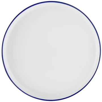 Mainstays Blue Rim Stoneware Dinner Plate
