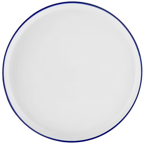 Walmart (US) Mainstays Blue Rim Stoneware Dinner Plate