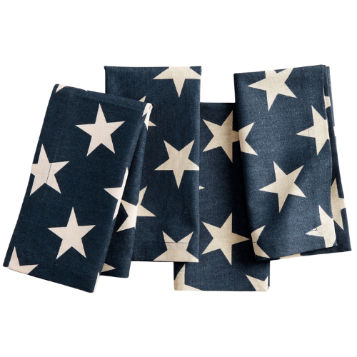 Pottery Barn (US) American Flag Cotton/Linen Napkin - Set of 4
