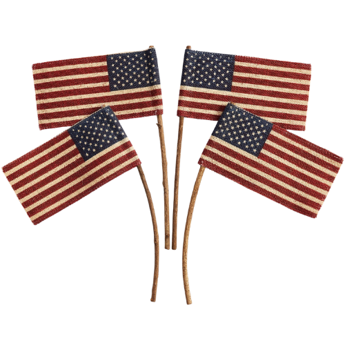 Pottery Barn (US) Liberty Burlap Flag - Set of 4