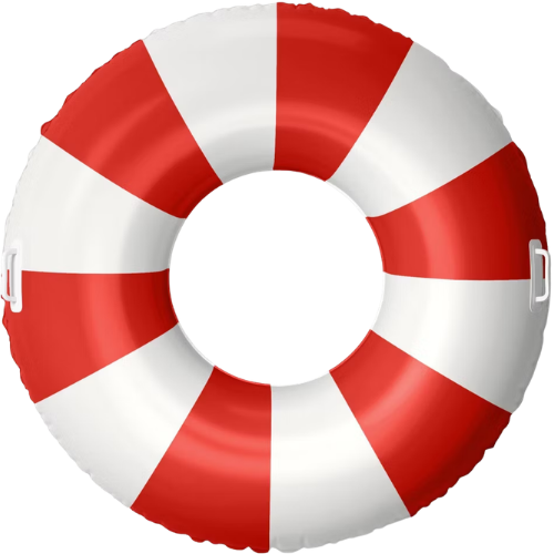 Target 48" Tube with Handles Cabana Red White Inner Tube