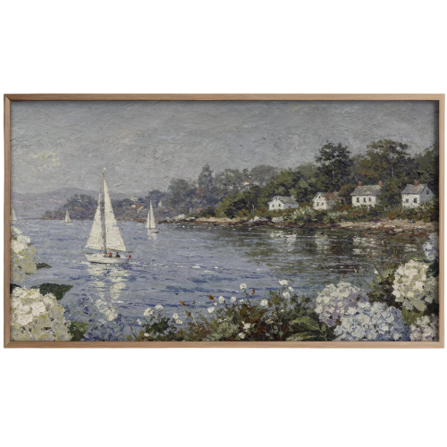 Hamptons Sailboat Hydrangeas Frame TV Art etsy