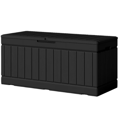 Patiowell 78-Gallon Black Plastic Deck Box