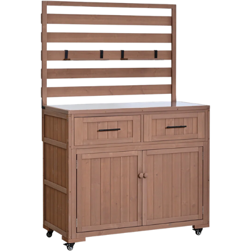 Outdoor Patio Solid Wood Kitchen Island
