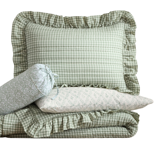 Chris Loves Julia Gingham Quilt Bedding Set
