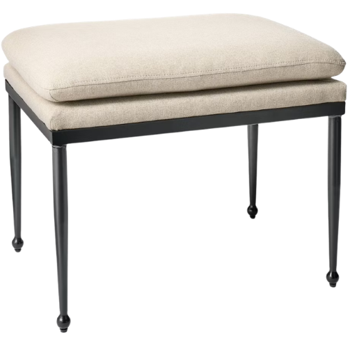 Target Edgehill Pillow Top Ottoman with Metal Legs Beige