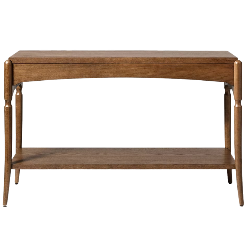 Target 30.25" Cabriole Leg Console Table with Shelf Dark Walnut