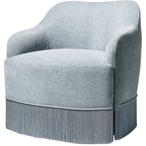 Target Upholstered Swivel Accent Chair with Fringe Light Blue