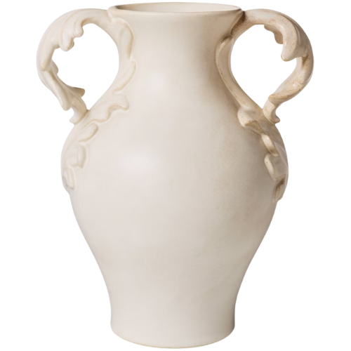 Tall Botanical Handle Ceramic Vase - Threshold target