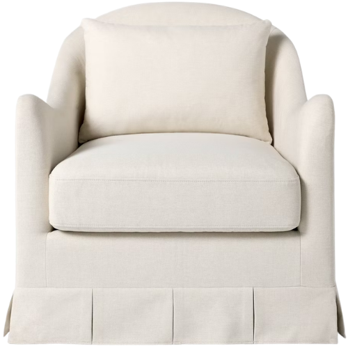 Target Box Pleat Swivel Glider Upholstered Accent Chair Cream - Threshold