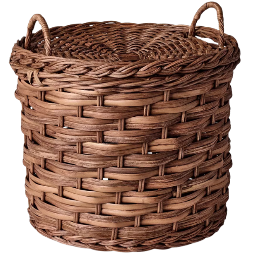 Round Chunky Straight Rattan Basket Dark Brown – Threshold
