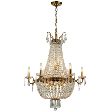 Jerrett Classic Elegance 12-Light Antique Crystal Chandelier Wayfair