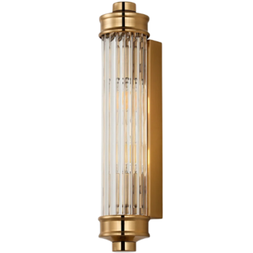 Sharima Ribbed Glass Rod Cylindrical Wall Light Wayfair