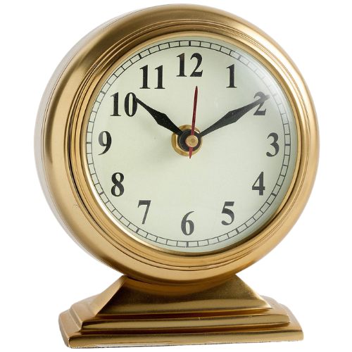 Chris Loves Julia Desk Clock – Brass