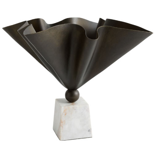 Chris Loves Julia Bronze Folded Vase