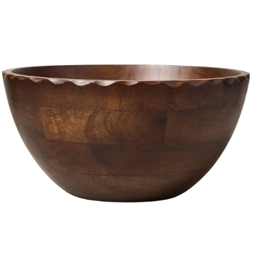 Large Carved Edge Wood Bowl Dark – Hearth & Hand