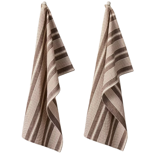 Set of 2 Kitchen Towel Toffee Striped – Hearth & Hand