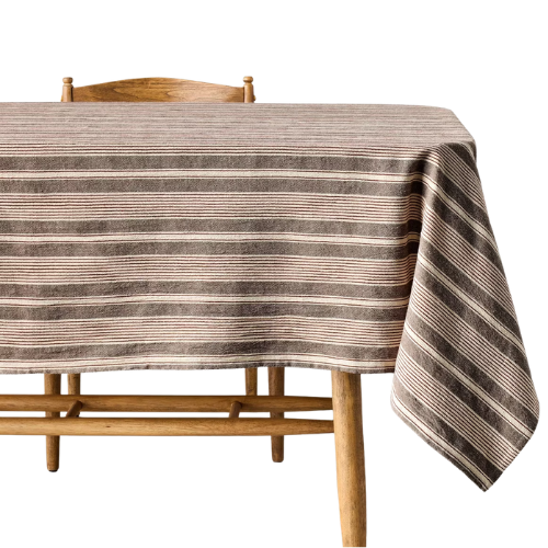 84″x60″ Tablecloth Toffee Stripe – Hearth & Hand