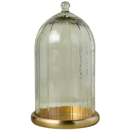 11″ Brass and Glass Faceted Cloche – Hearth & Hand